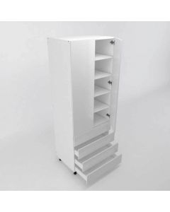 Melamine Pantry 2 Doors & 4 Drawers