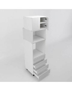 Melamine Pantry Oven and Microwave 4 Drawers